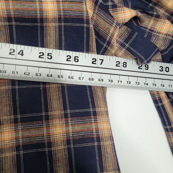 Suzanne Betro dark plaid tie cuff plus size pullover fall moody top size 3x - Picture 6 of 7